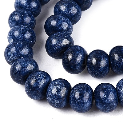 Opaque Baking Paint Glass Beads Strands GLAA-Q110-03A-13-1
