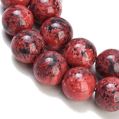 Baking Paint Glass Beads Strands GL-CBA8F4B-02C-1