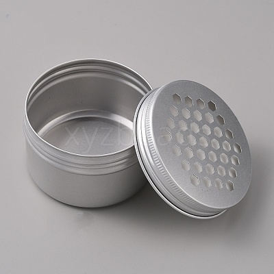 Aluminium Shallow Round Candle Tins AJEW-WH0326-03B-1