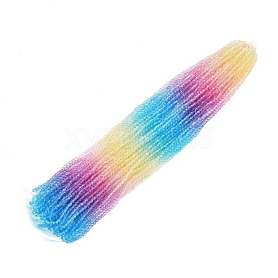 Gradient Color Baking Paint Glass Bead Strands X1-DGLA-A039-T6mm-A07-1