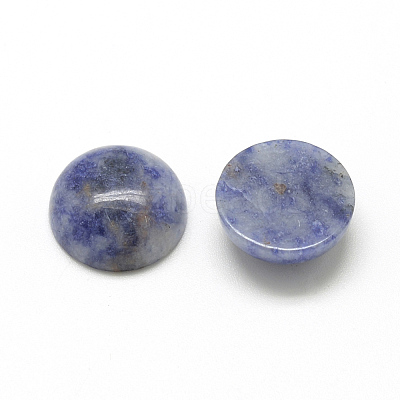 Natural Blue Spot Jasper Cabochons X-G-R416-8mm-45-1