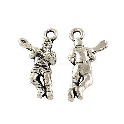 Tibetan Style Zinc Alloy Human Pendants TIBEP-R334-354AS-RS-1