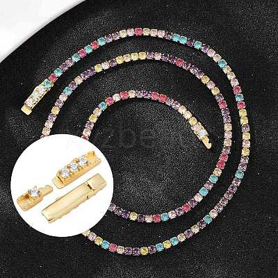 925 Sterling Silver Micro Pave Clear Cubic Zirconia Bayonet Clasps STER-C016-01A-G-1