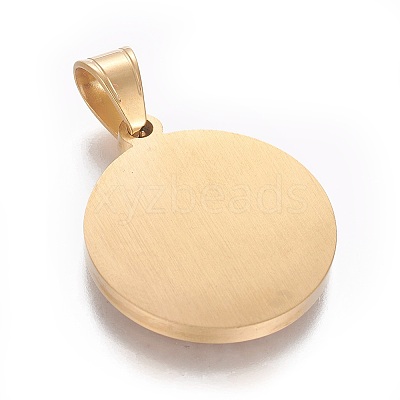304 Stainless Steel Enamel Pendants STAS-E439-90Y-G-1