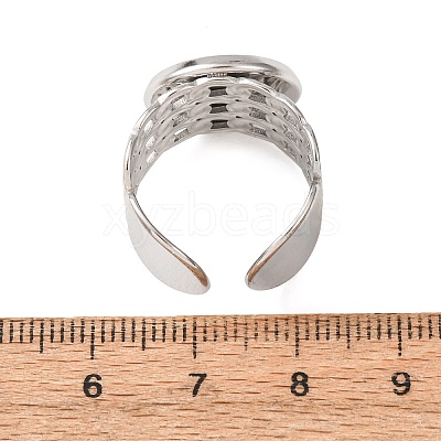 304 Stainless Steel Cable Chain Cuff Ring Components SA-CBA94B1-01P-04-1