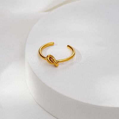 304 Stainless Steel Cuff Open Rings for Women RN0732-2-1