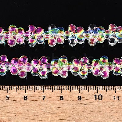 Electroplate Glass Beads Strands X-EGLA-T028-02C-1