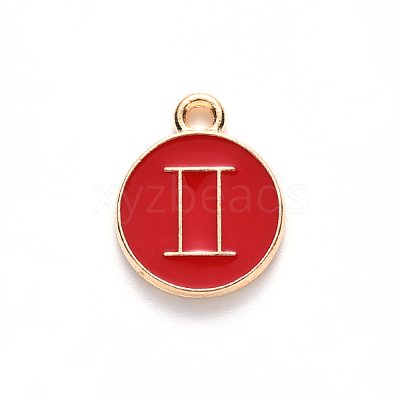 Alloy Enamel Pendants X-ENAM-S124-01B-07I-1