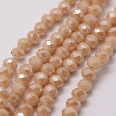 Electroplate Glass Bead Strands X-GLAA-K016-3x4mm-02PL-1