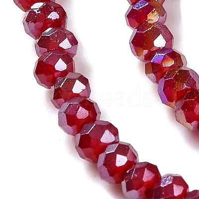 Baking Electroplate Glass Beads Strands DGLA-A039-J4mm-B19-1