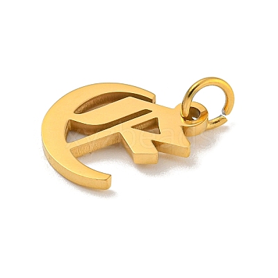 Ion Plating(IP) 304 Stainless Steel Charms STAS-I010-01G-E-1