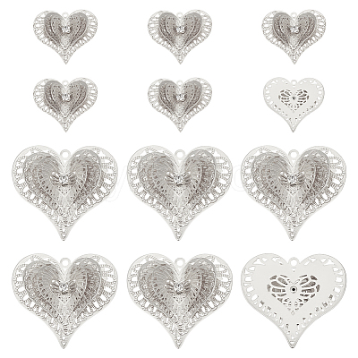 12Pcs 2 Styles Brass Pendants KK-NB0003-92P-1