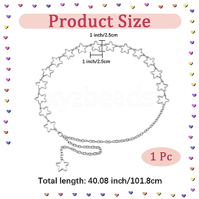 Alloy Waist Beads AJEW-WH20006-218-1