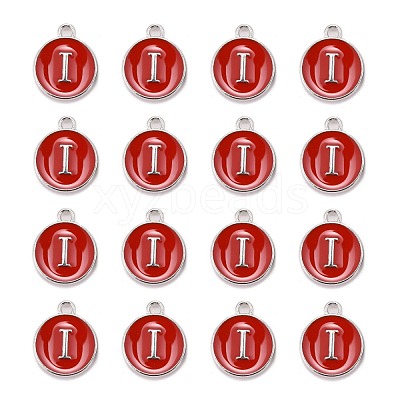 Platinum Plated Alloy Enamel Charms X-ENAM-S118-03I-P-1
