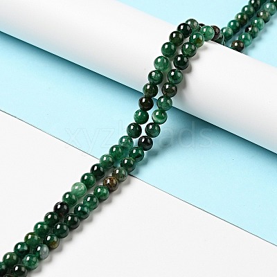 Natural Fuchsite Beads Strands G-D470-12A-1-1