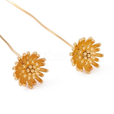 Brass Daisy Flower Head Pins FIND-B009-09G-1