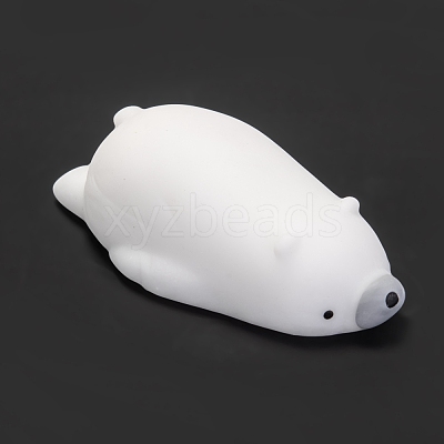 Polar Bear Shape Stress Toy AJEW-H125-31-1