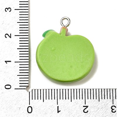 Opaque Resin Pendants RESI-K045-01B-1