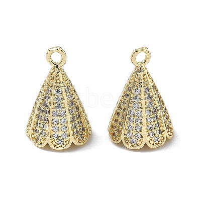 Brass Micro Pave Cubic Zirconia Pendants KK-Z143-03G-01-1