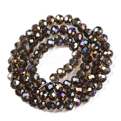 Electroplate Glass Beads Strands EGLA-A044-T6mm-B16-1