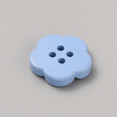 Spray Painted Plastic Buttons FIND-WH0152-394B-11-1