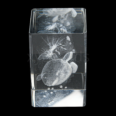 3D Laser Engraving Animal Glass Figurine LS-DJEW-R013-01D-1