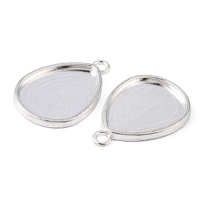 Teardrop Alloy Pendant Cabochon Settings PALLOY-N0088-01S-NF-1