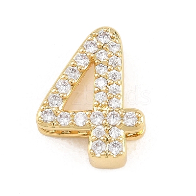 Brass Micro Pave Cubic Zirconia Pendants KK-B167-22G-4-1