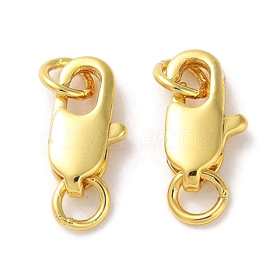 Rack Plating Brass Lobster Claw Clasps KK-F090-24G-01-1
