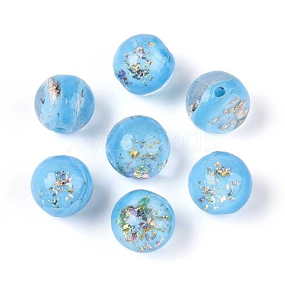 Handmade Foil Lampwork Beads LAMP-T021-31D-1