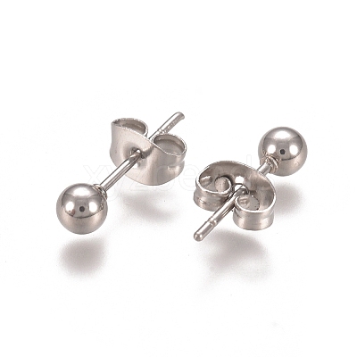 Tarnish Resistant 304 Stainless Steel Stud Earrings EJEW-L215-57B-P-1