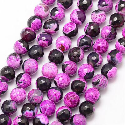 Natural Fire Crackle Agate Bead Strands G-K166-06F-6mm-07-1