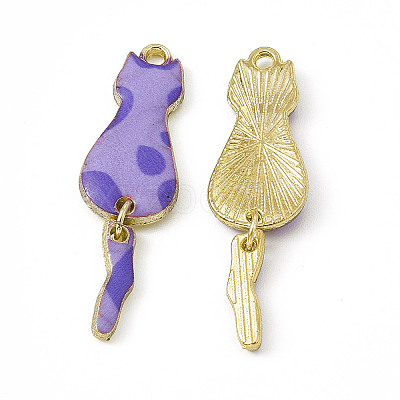 Painted Alloy Pendants PALLOY-P288-03G-04-1
