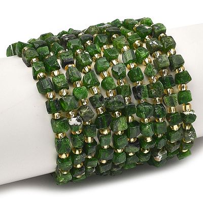 Natural Green Diopside Beads Strands G-P617-A01-01-1