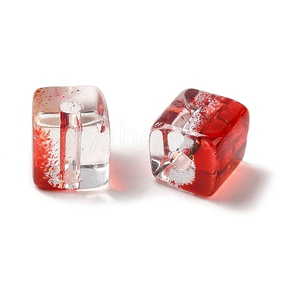 Two Tone Transparent Glass Beads GLAA-NH0001-03A-1