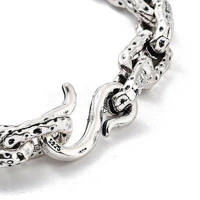 Retro Alloy Cable Chain Bracelets for Women Men BJEW-L684-005AS-1