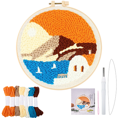 DIY Punch Needle Embroidery Starter Kits for Beginners DIY-WH20013-88A-1