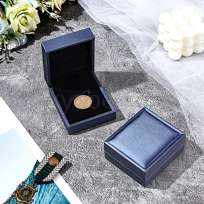 Rectangel PU Imitation Leather Coin Storage Boxes LS-CON-WH0086-102B-02-1