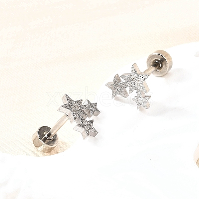 304 Stainless Steel Stud Earrings EJEW-H161-01P-B-1