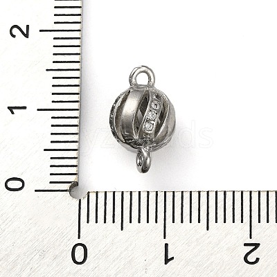Brass Micro Pave Clear Cubic Zirconia Connector Charms KK-A230-06D-P-1