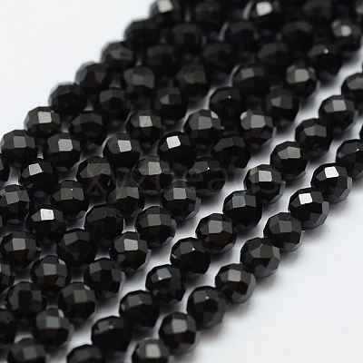 Natural Black Spinel Beads Strands X-G-E366-07-3mm-1