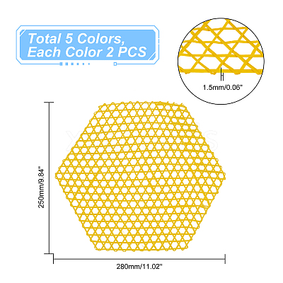 10Pcs 5 Colors DIY Woven Bamboo Network FIND-PH0005-35-1