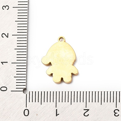 Christmas 304 Stainless Steel Enamel Pendants LS-STAS-B112-02G-04-1