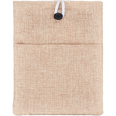 Cotton & Linen Book Sleeve with Button & Front Pocket ABAG-WH20005-14B-02-1