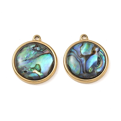 Natural Paua Shell Pendants SH-CBA11D7-29B-G-1