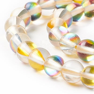 Synthetic Moonstone Beads Strands G-E573-02A-19-1