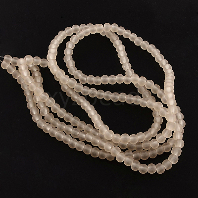 Baking Paint Transparent Glass Bead Strands X-GLAA-S031-8mm-26-1