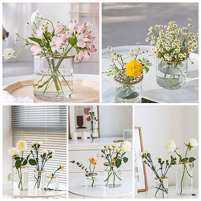 2Pcs 2 Colors 204 Stainless Steel Vase Bracket AJEW-GA0003-46-1