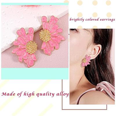 Vintage Flower Stud Earrings for Women JE1095D-1