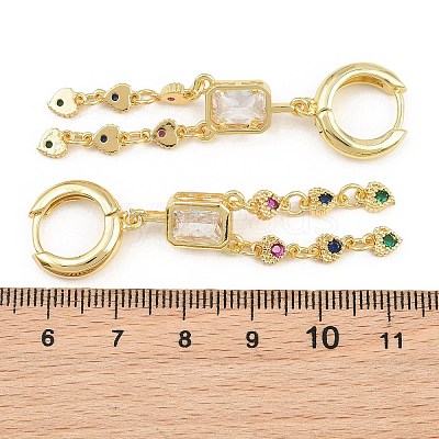 Brass Micro Pave Cubic Zirconia Chandelier Earrings KK-CBA8324-15G-1